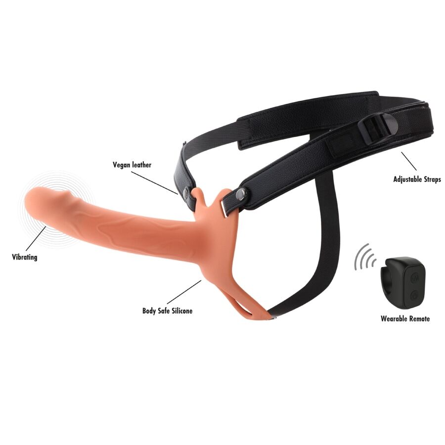 HIDDEN DESIRE - INFERNO VIBRATING PENIS SLEEVE STRAP-ON 18 CM - Bild 5
