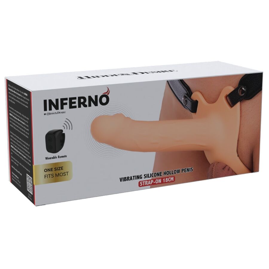 HIDDEN DESIRE - INFERNO VIBRATING PENIS SLEEVE STRAP-ON 18 CM - Bild 8