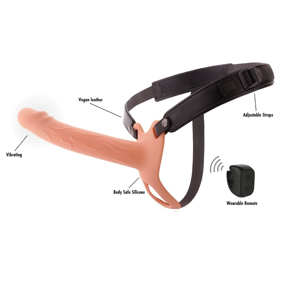 HIDDEN DESIRE - INFERNO VIBRATING PENIS SLEEVE STRAP-ON 20 CM - Bild 4