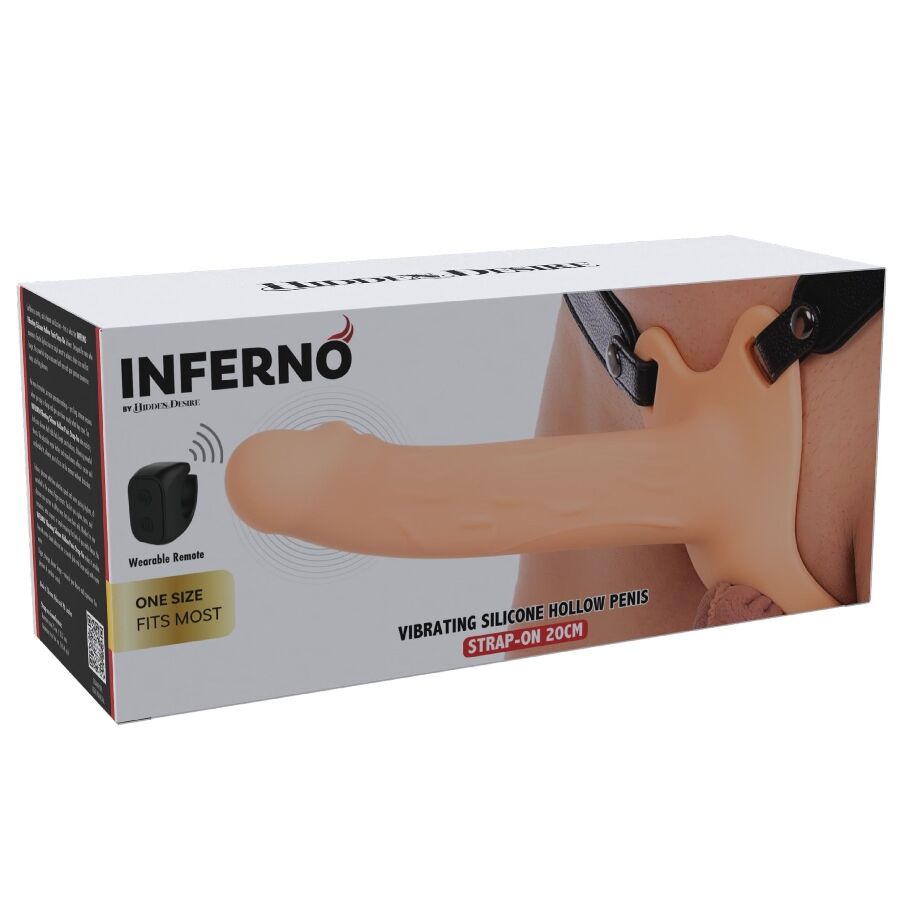HIDDEN DESIRE - INFERNO VIBRATING PENIS SLEEVE STRAP-ON 20 CM - Bild 6