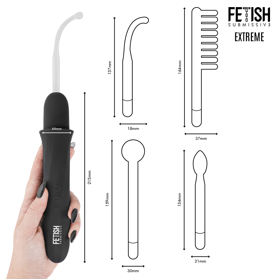 FETISH SUBMISSIVE - HIGH FREQUENCY ELECTROSTIMULATION WAND - Bild 6