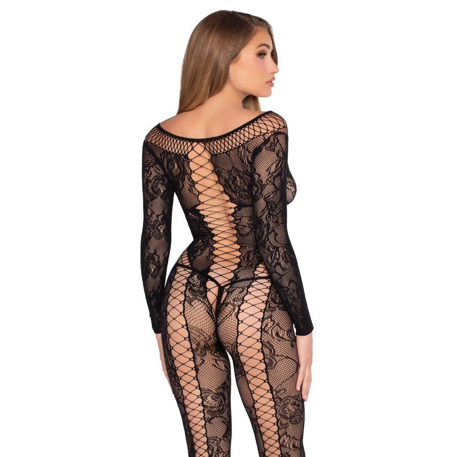 LEG AVENUE - 89369 NET & LACE JUMPSUIT BLACK - ONE SIZE - Bild 6