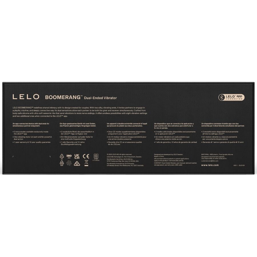 LELO - BOOMERANG DOUBLE ENDED VIBRATOR PURPLE - Bild 3