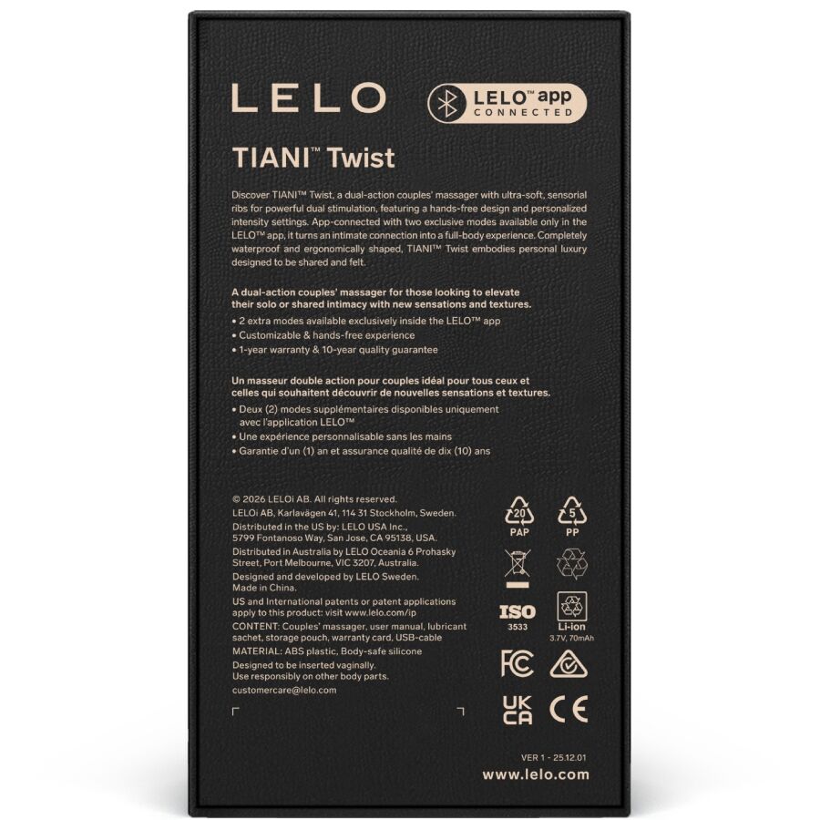 LELO - TIANI TWIST COUPLES VIBRATOR SOFT PINK - Bild 2