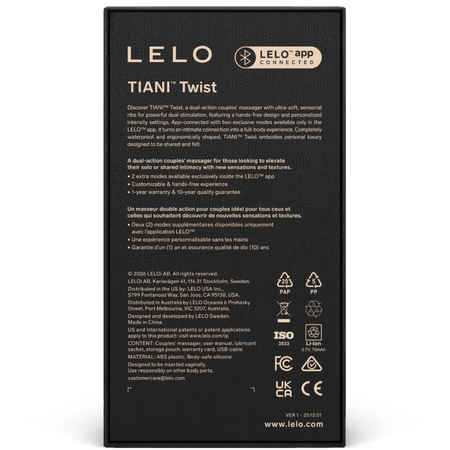 LELO - TIANI TWIST COUPLES VIBRATOR FOAM - Bild 2