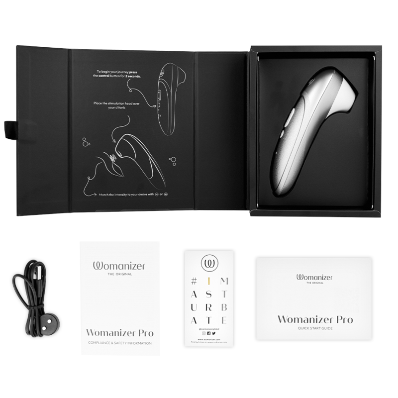 WOMANIZER - PRO VIBRANT CLITORAL STIMULATOR SILVER GREY - Bild 5