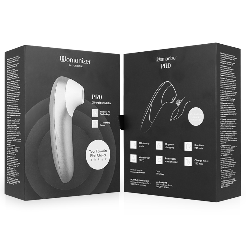 WOMANIZER - PRO VIBRANT CLITORAL STIMULATOR SILVER GREY - Bild 7