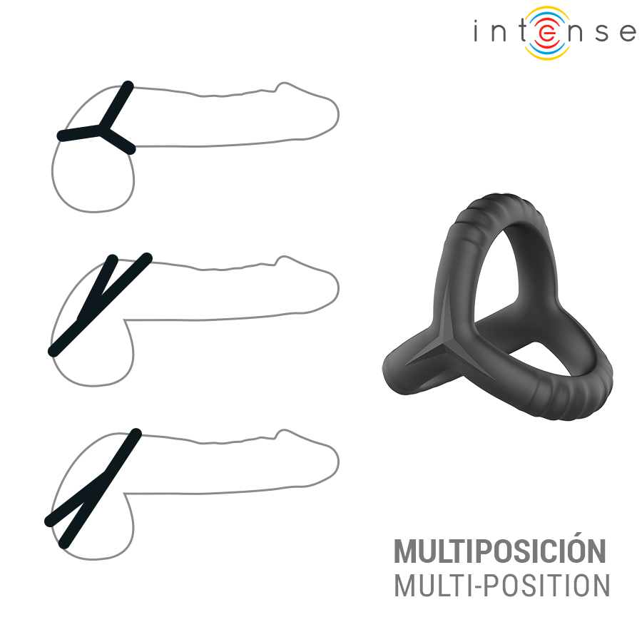 INTENSE - JOHN ADJUSTABLE TRIPLE PENIS RING MODEL 4 - Bild 3