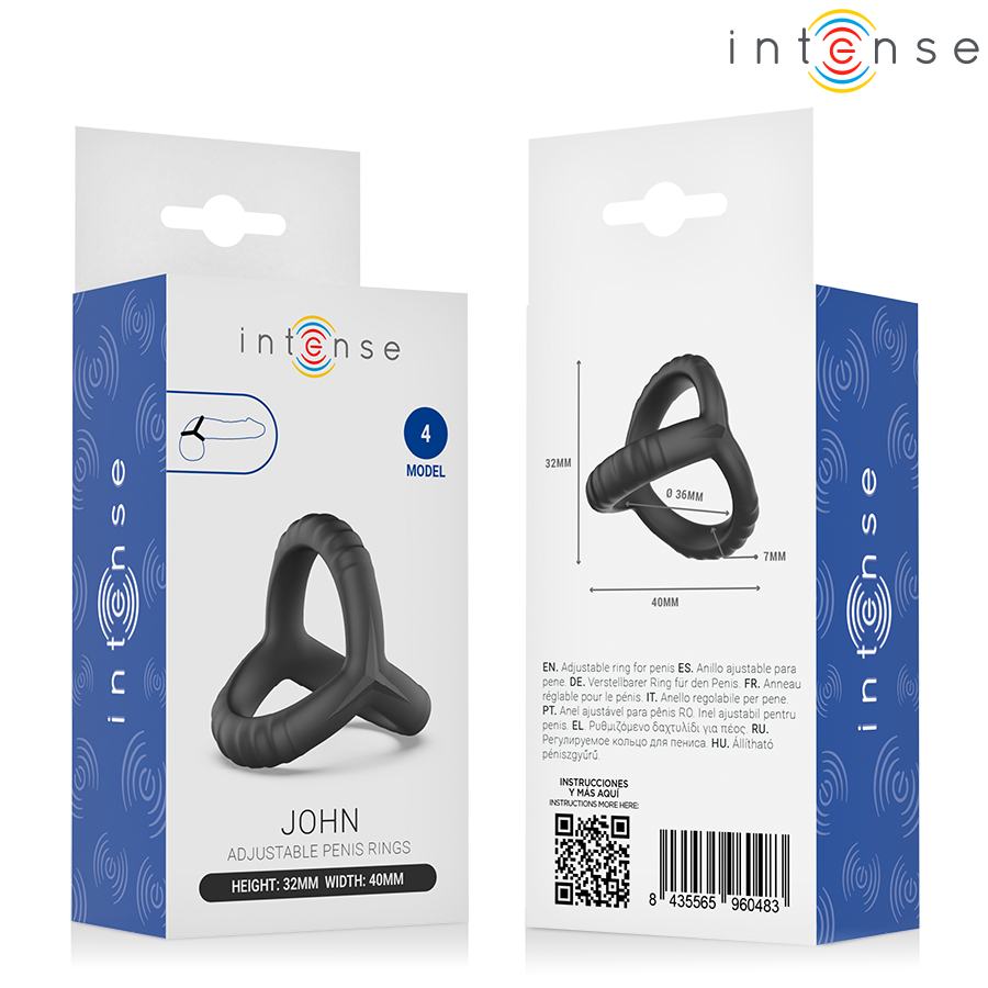 INTENSE - JOHN ADJUSTABLE TRIPLE PENIS RING MODEL 4 - Bild 5