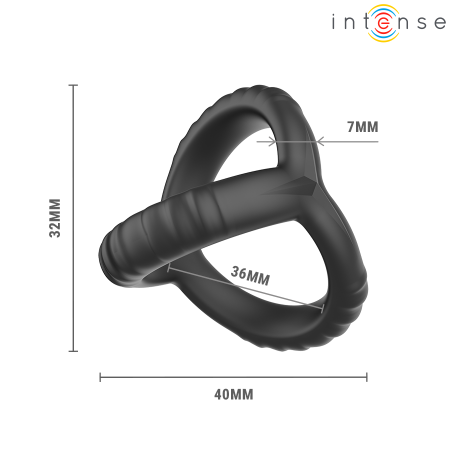 INTENSE - JOHN ADJUSTABLE TRIPLE PENIS RING MODEL 4 - Bild 6
