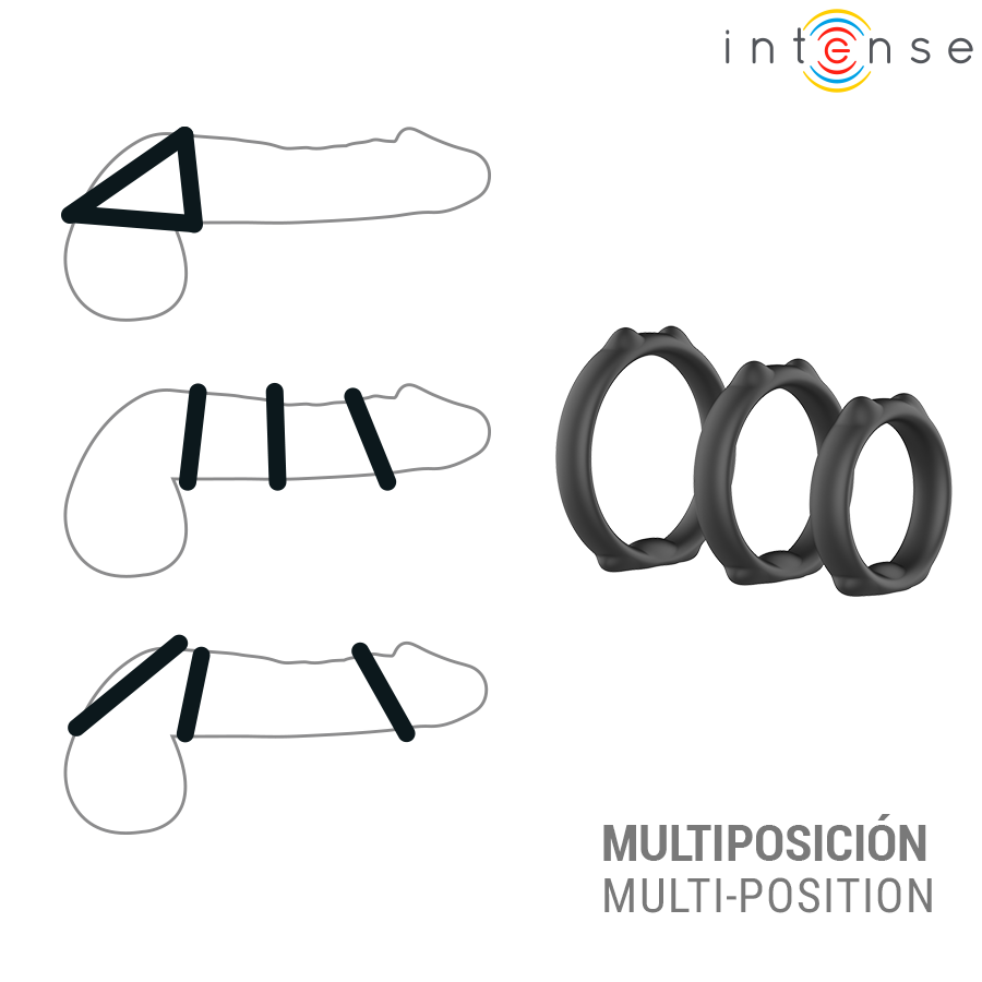 INTENSE - PETER SET OF 3 PENIS RINGS MODEL 9 - Bild 3