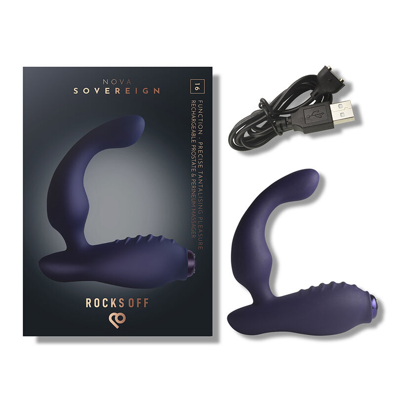 ROCKS-OFF - NOVA SOVEREIGN RECHARGEABLE PROSTATE & PERINEUM MASSAGER 16 FUNCTION BLUE - Bild 3