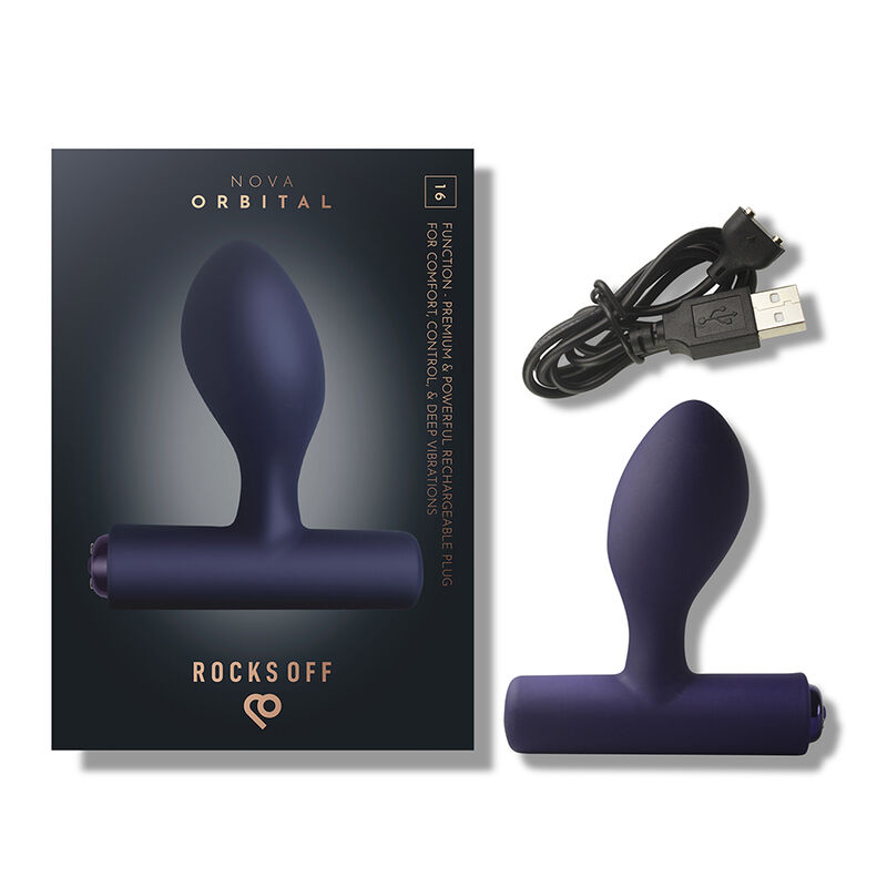 ROCKS-OFF - NOVA ORBITAL RECHARGEABLE PREMIUM & POWERFUL ANAL PLUG 16 FUNCTION BLUE - Bild 4