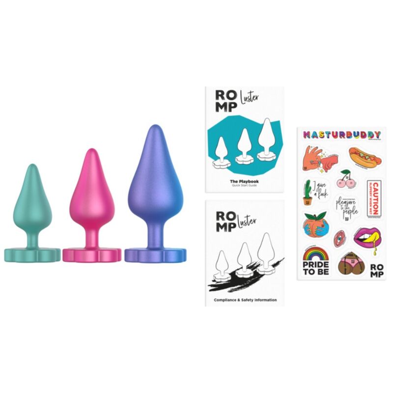 ROMP - LUSTER ANAL TRAINING KIT S/M/L WITH FLOWER-SHAPED BASE - Bild 9