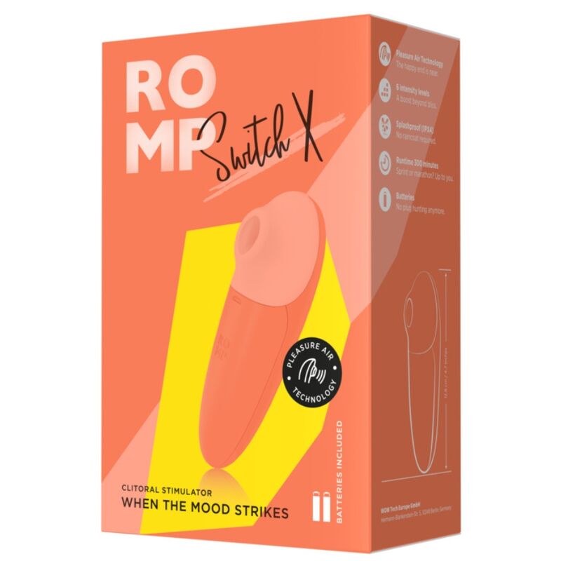 ROMP - SWITCH X CLITORAL STIMULATOR 6 LEVELS ORANGE - Bild 9