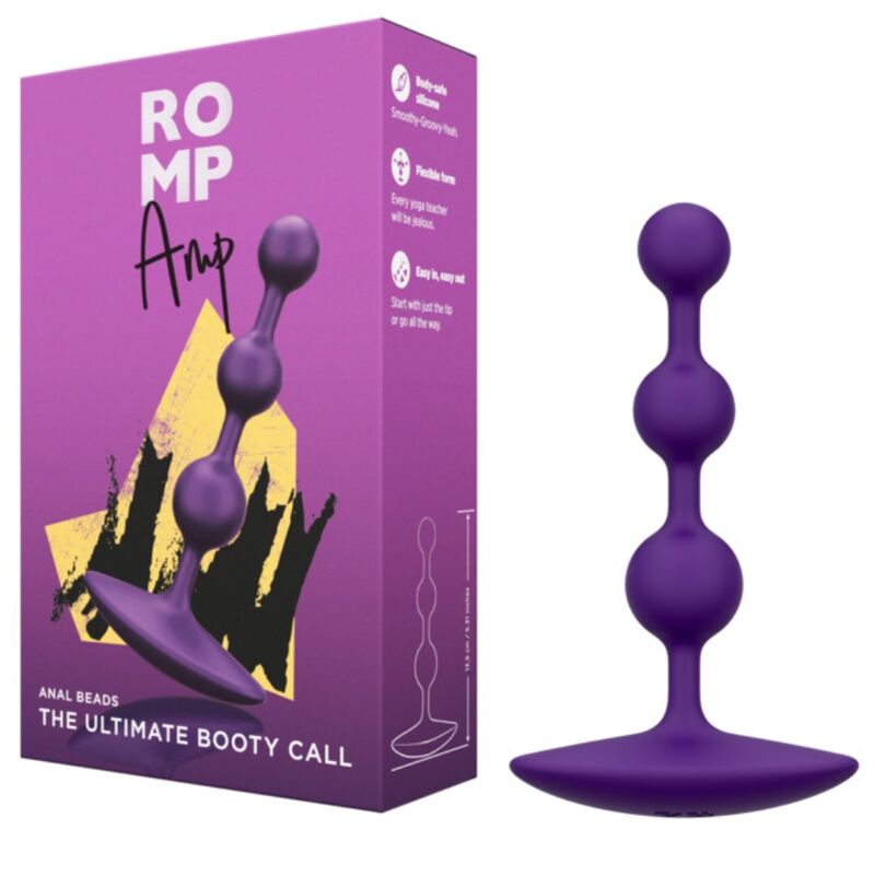 ROMP - AMP PURPLE FLEXIBLE SILICONE ANAL BEADS 12.5 CM PURPLE - Bild 6