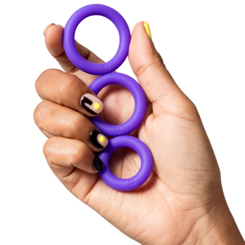 ROMP - REMIX TRIO SET OF 3 PURPLE SILICONE PENIS RINGS - Bild 3