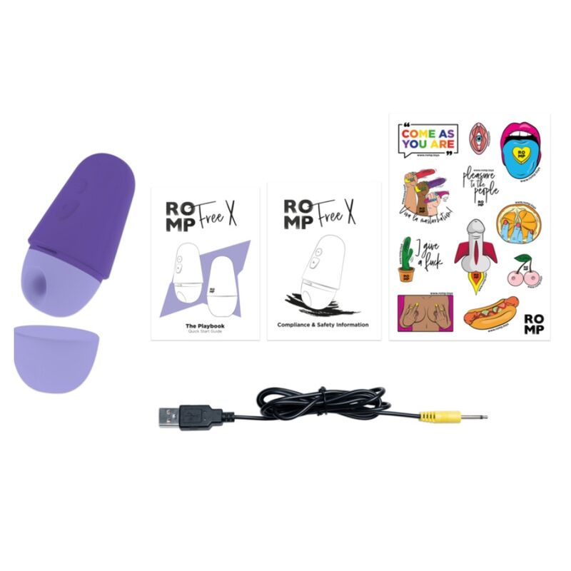 ROMP - FREE X CLITORAL STIMULATOR WITH LID 10 LEVELS RECHARGEABLE PURPLE - Bild 11