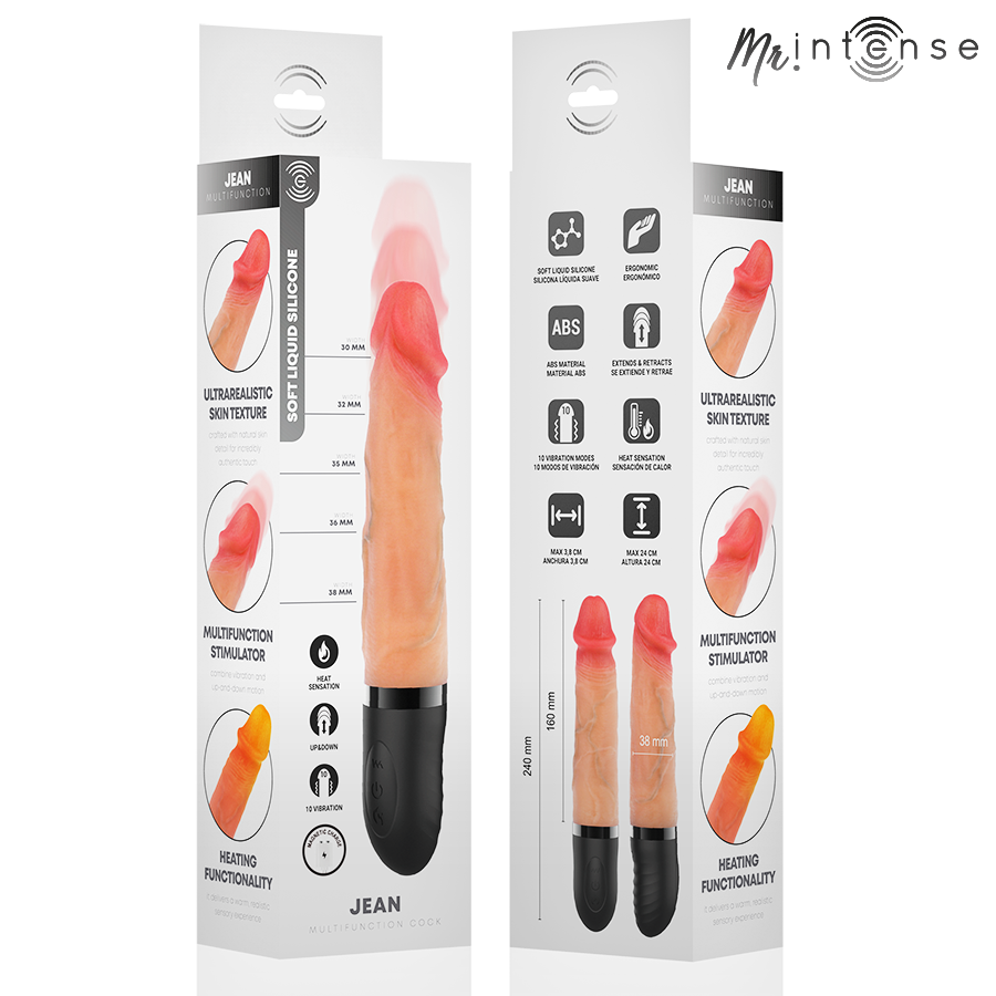 MR INTENSE - JEAN UP&DOWN VIBRATOR SILICONE WITH HEAT EFFECT 24 CM -Ø- 3.8 CM - Bild 3