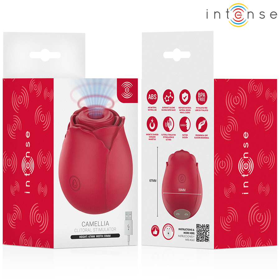 INTENSE - CAMELLIA CLITORAL SUCTION ROSE BY WAVES BORDEAUX - Bild 3