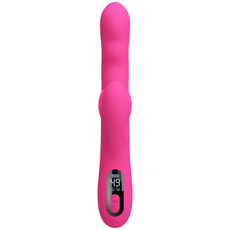 PRETTY LOVE - WINTERS MULTIFUNCTION RABBIT VIBRATOR WITH LED DISPLAY PINK - Bild 6
