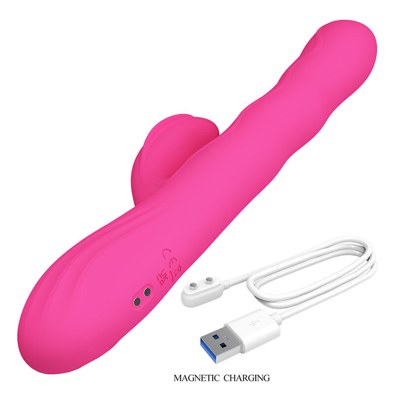 PRETTY LOVE - WINTERS MULTIFUNCTION RABBIT VIBRATOR WITH LED DISPLAY PINK - Bild 8