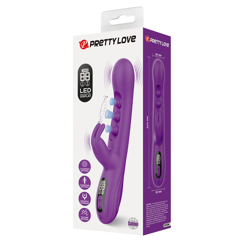 PRETTY LOVE - SABIEN RABBIT VIBRATOR WITH TAPPING STIMULATION AND PURPLE LED - Bild 10