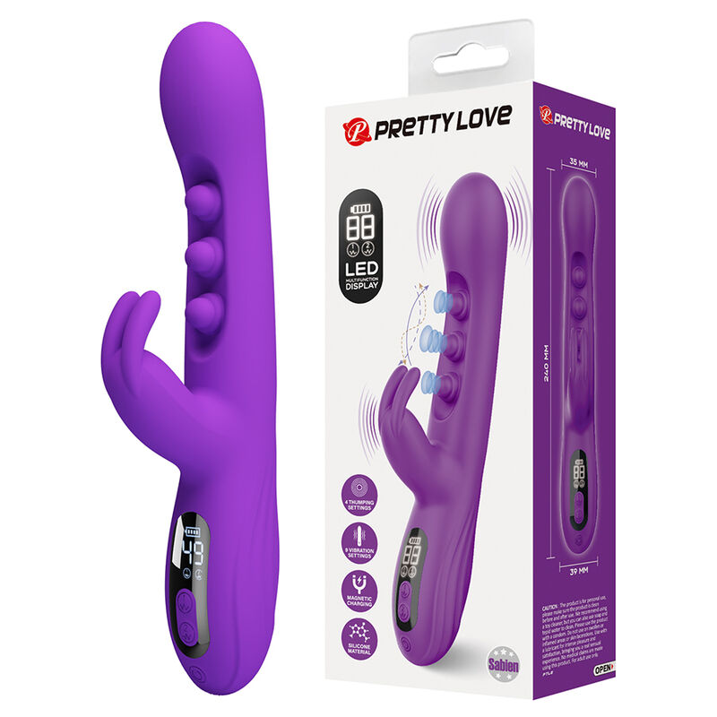 PRETTY LOVE - SABIEN RABBIT VIBRATOR WITH TAPPING STIMULATION AND PURPLE LED - Bild 11