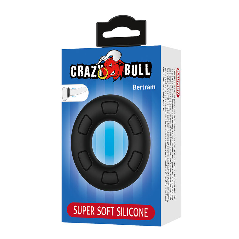 CRAZY BULL - BERTRAM SUPER SOFT SILICONE COCK RING BLACK - Bild 5
