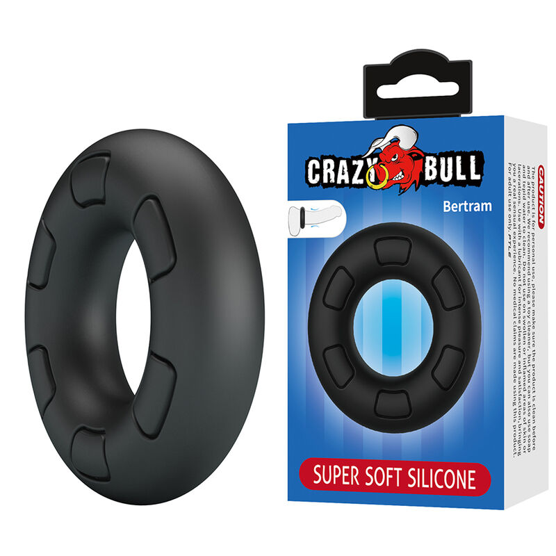 CRAZY BULL - BERTRAM SUPER SOFT SILICONE COCK RING BLACK - Bild 8