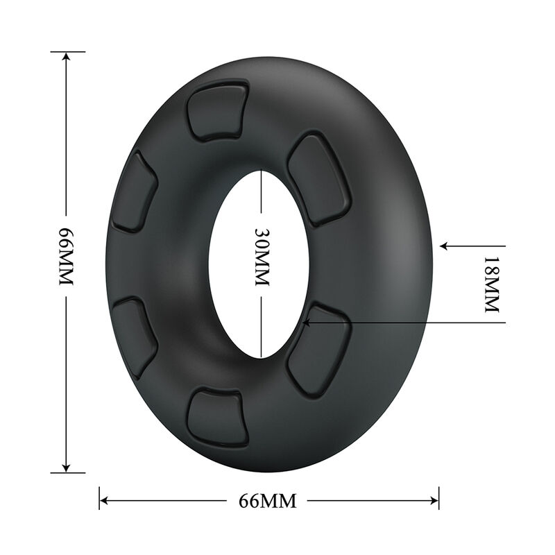 CRAZY BULL - BERTRAM SUPER SOFT SILICONE COCK RING BLACK - Bild 7