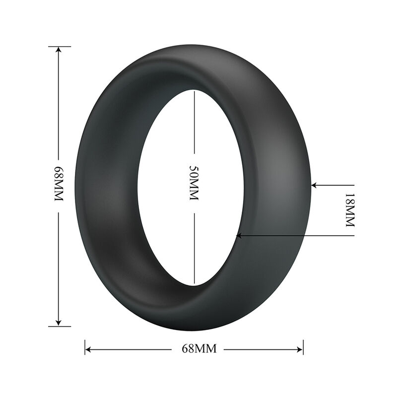 CRAZY BULL - ELIO SILICONE COCK RING BLACK - Bild 5