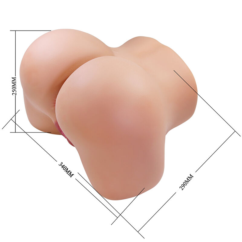 Alternative view of CRAZY BULL - JULIA XXL DOUBLE VAGINAL AND ANAL VIBRATING MASTURBATOR FLESH