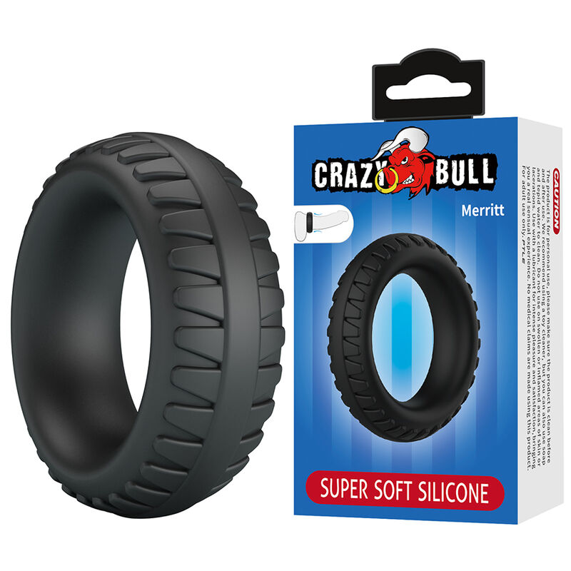 CRAZY BULL - MERRITT TEXTURED SILICONE COCK RING BLACK - Bild 8