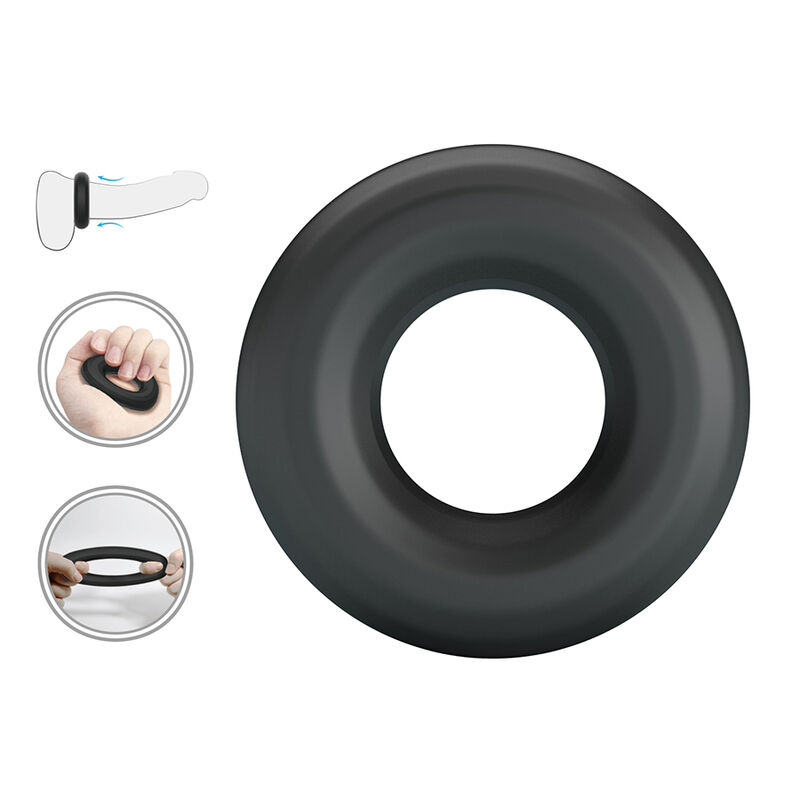 Alternative view of CRAZY BULL - URBAN SUPER SOFT SILICONE COCK RING BLACK