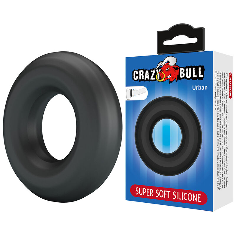 CRAZY BULL - URBAN SUPER SOFT SILICONE COCK RING BLACK - Bild 7