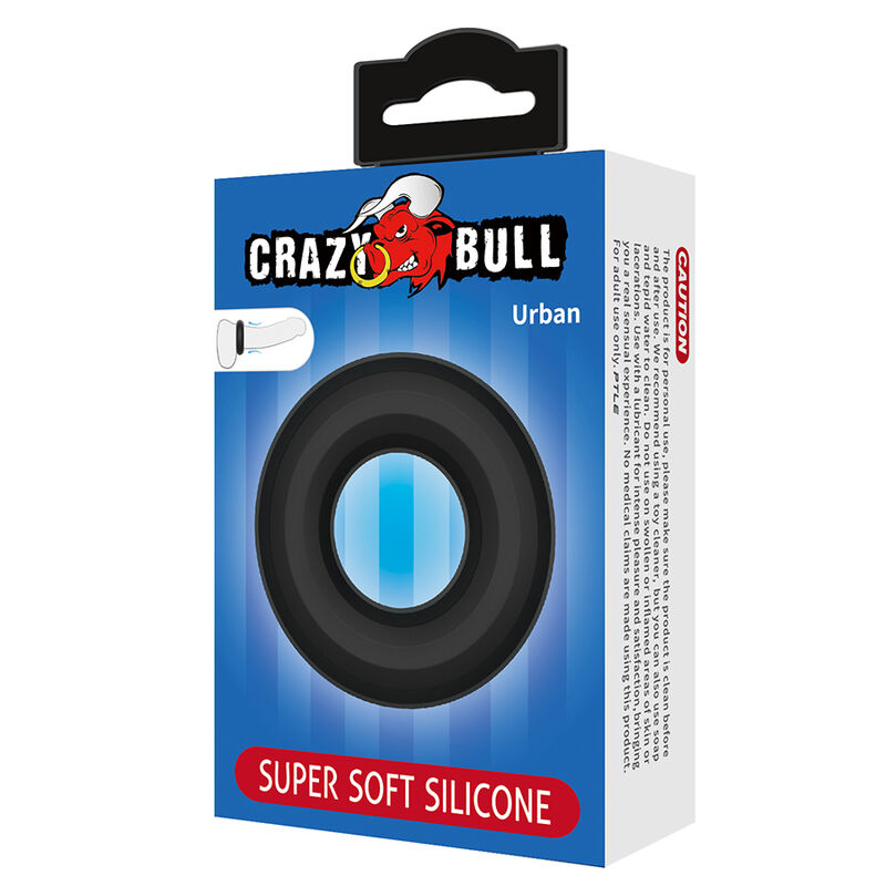 CRAZY BULL - URBAN SUPER SOFT SILICONE COCK RING BLACK - Bild 4