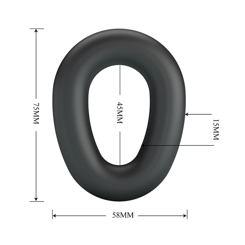 CRAZY BULL - VESPER SUPER SOFT SILICONE COCK RING BLACK - Bild 3