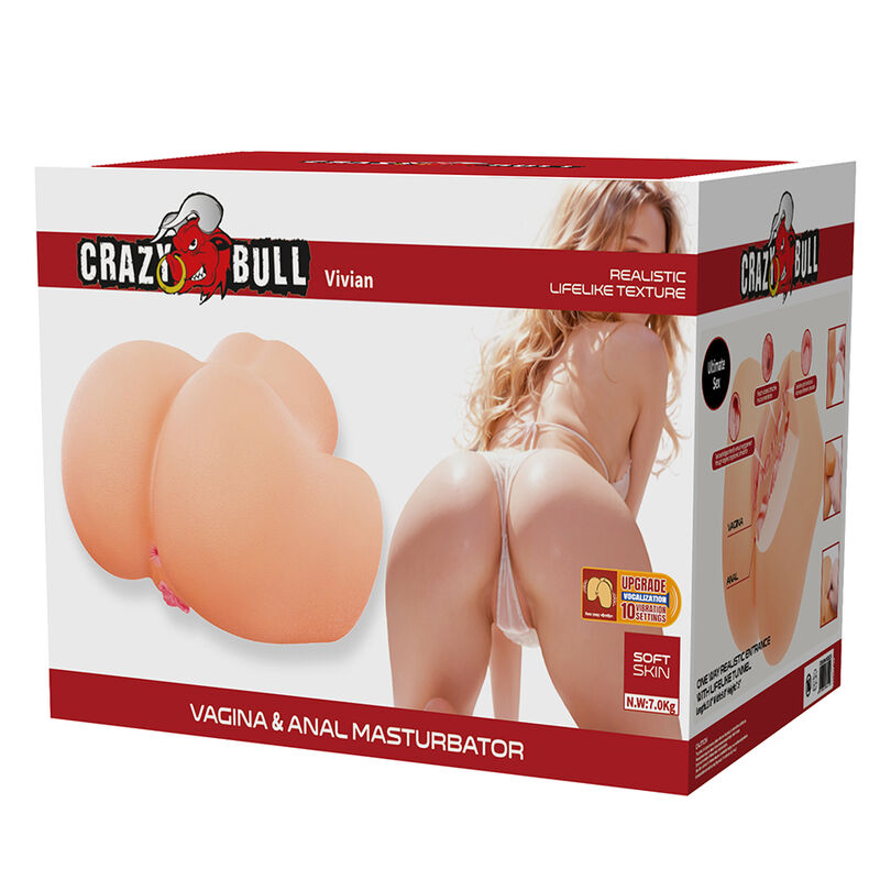 CRAZY BULL - VIVIAN DOUBLE VAGINAL AND ANAL VIBRATING MASTURBATOR FLESH - Bild 6