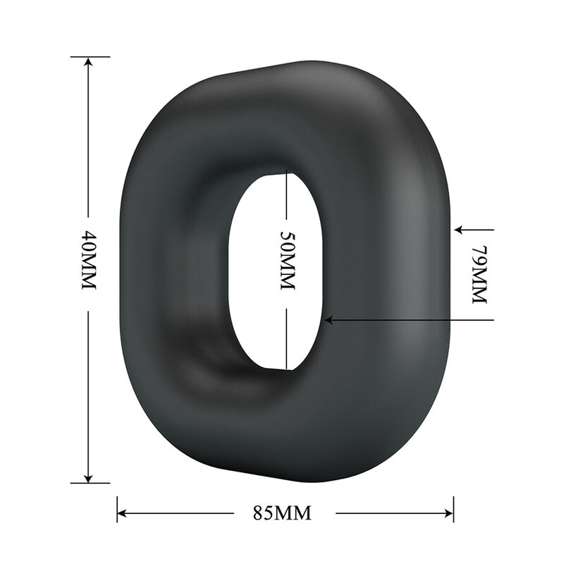 Alternative view of CRAZY BULL - WALDEN SUPER SOFT SILICONE COCK RING BLACK