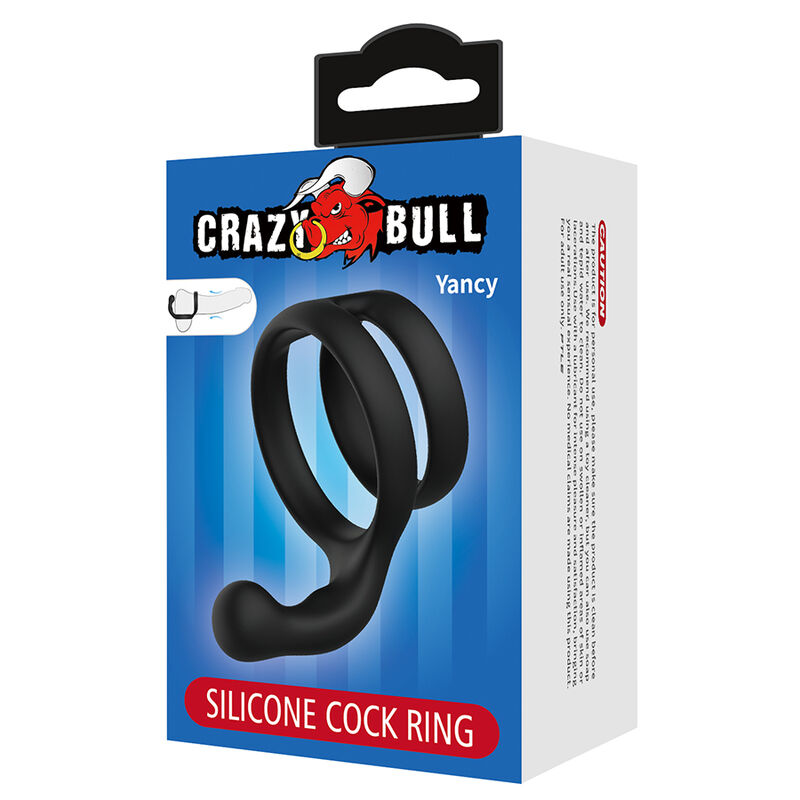 CRAZY BULL - YANCY DOUBLE COCK AND BALL RING BLACK - Bild 7