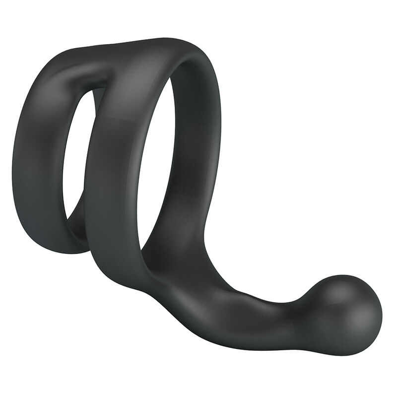 CRAZY BULL - YANCY DOUBLE COCK AND BALL RING BLACK - Bild 5