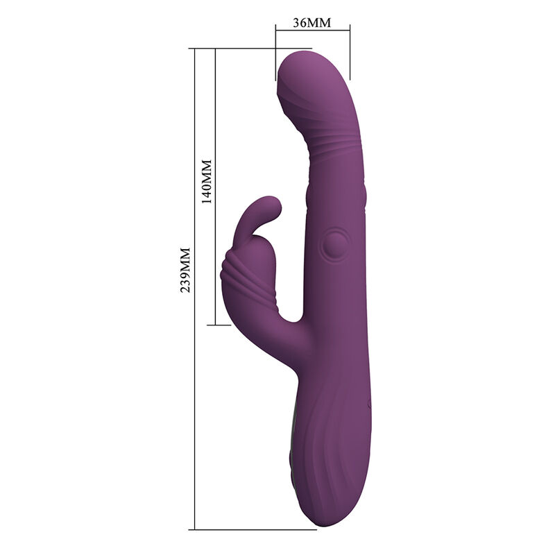 Alternative view of PRETTY LOVE - DEE MULTIFUNCTION RABBIT VIBRATOR OSCILLATING AND PERCUSSION PURPLE