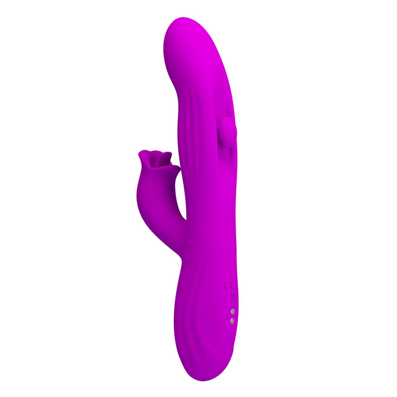 Alternative view of PRETTY LOVE - YALANDA RABBIT OSCILLATING VIBRATOR WITH LED DISPLAY PURPLE