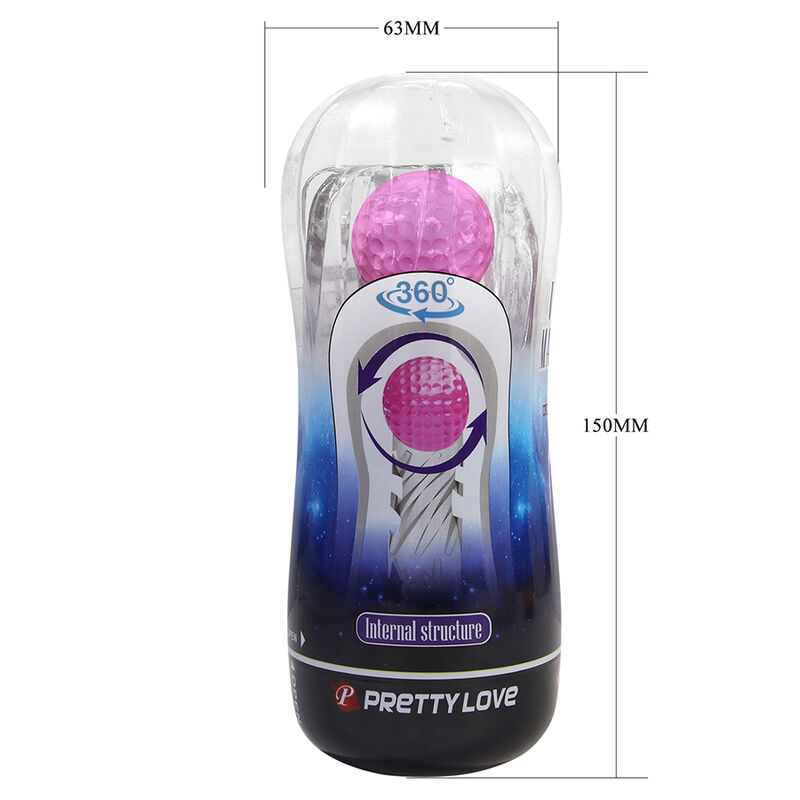 PRETTY LOVE - 360º TEXTURED MASTURBATION CUP CLEAR - Bild 8
