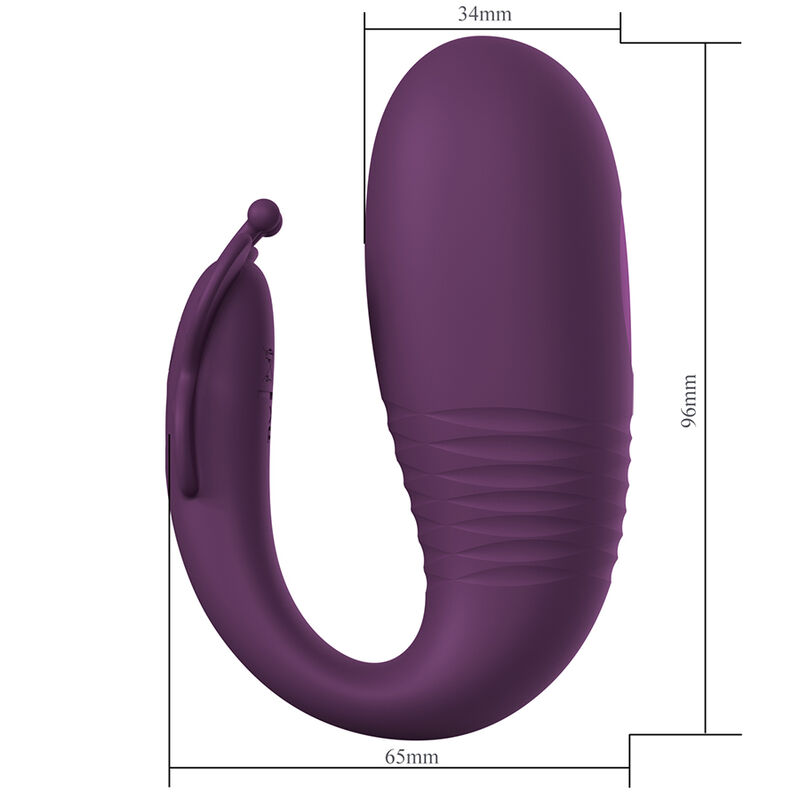 PRETTY LOVE - KLAY THRUSTING EGG VIBRATOR APP CONTROL PURPLE - Bild 5