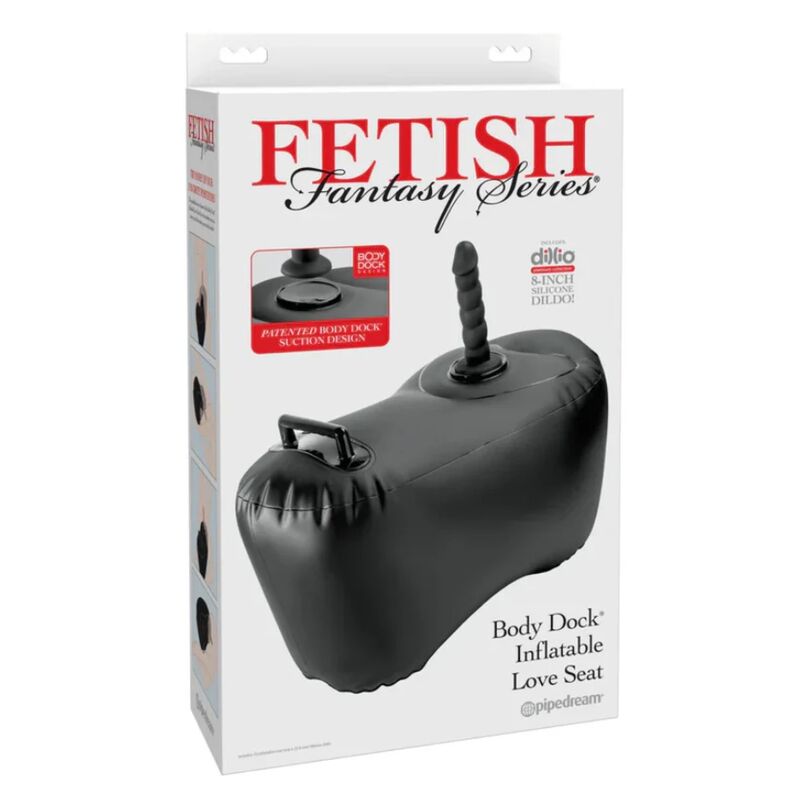 FETISH FANTASY SERIES - BODY DOCK INFLATABLE LOVE SEAT WITH DILDO 69.2 CM BLACK - Bild 6