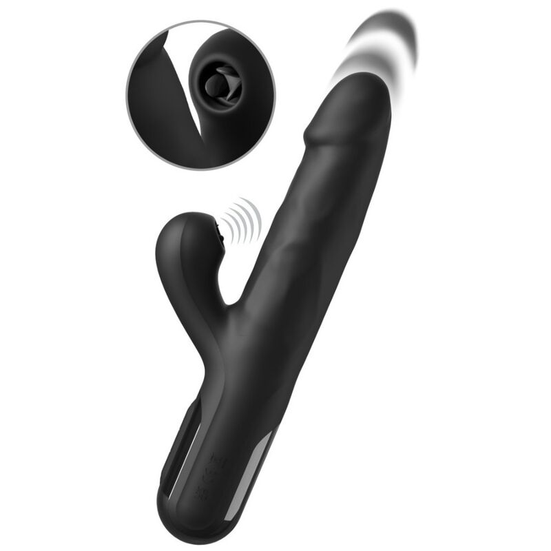FETISH FANTASY SERIES - SONIX SILICONE THRUSTER RABBIT VIBRATOR BLACK - Bild 6