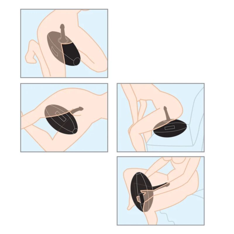 Alternative view of FETISH FANTASY SERIES - BODY DOCK INFLATABLE LOVE BALL WITH DILDO BLACK 41.9 CM