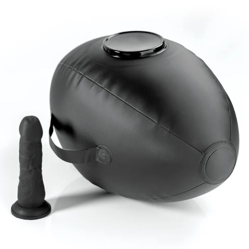 FETISH FANTASY SERIES - BODY DOCK INFLATABLE LOVE BALL WITH DILDO BLACK 41.9 CM - Bild 5